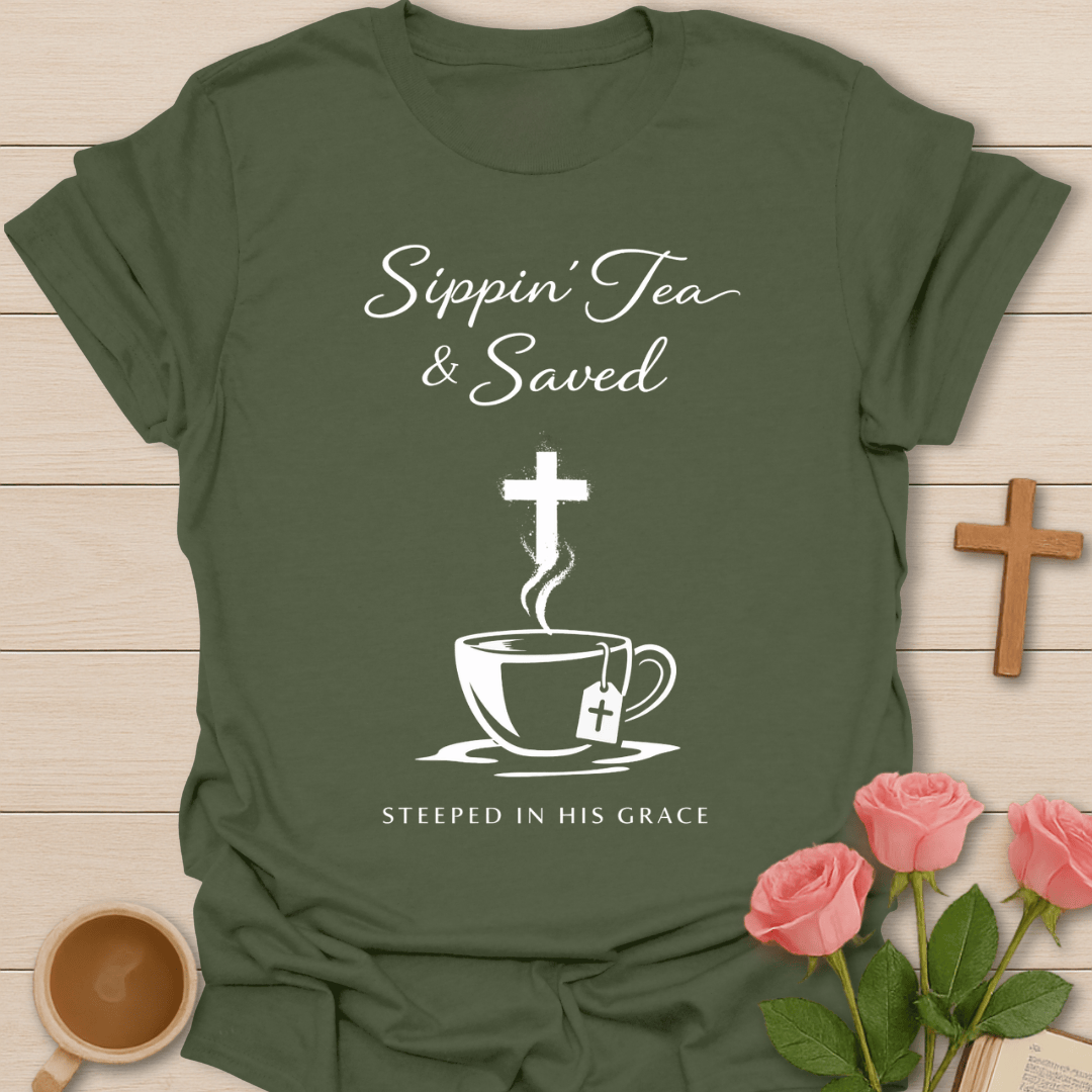Sippin' Tea & Saved T-Shirt T-Shirt