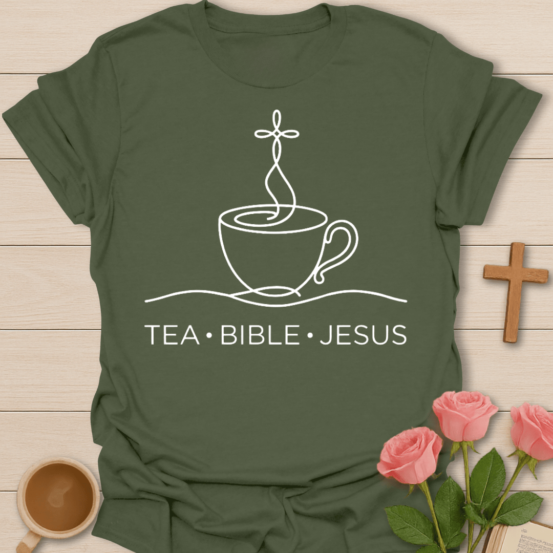 Tea Bible Jesus Faith T-Shirt T-Shirt