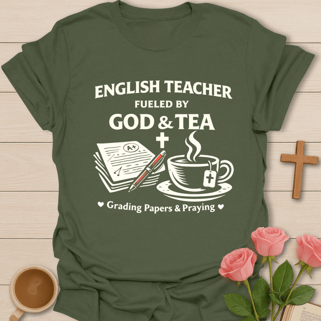 English Teacher Faith Tea T-Shirt T-Shirt