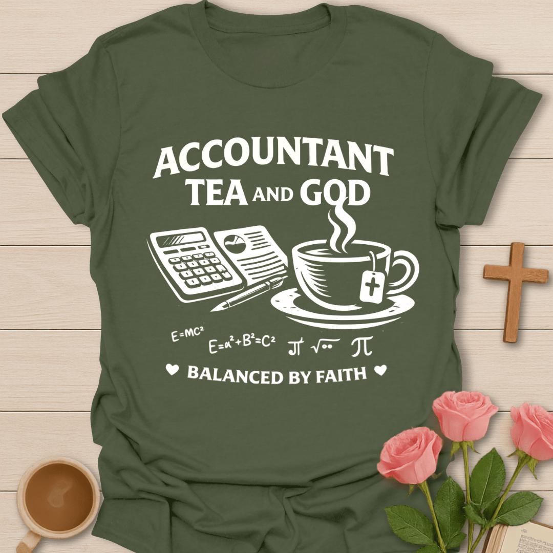 Balanced by Faith Accountant Tea Shirt T-Shirt