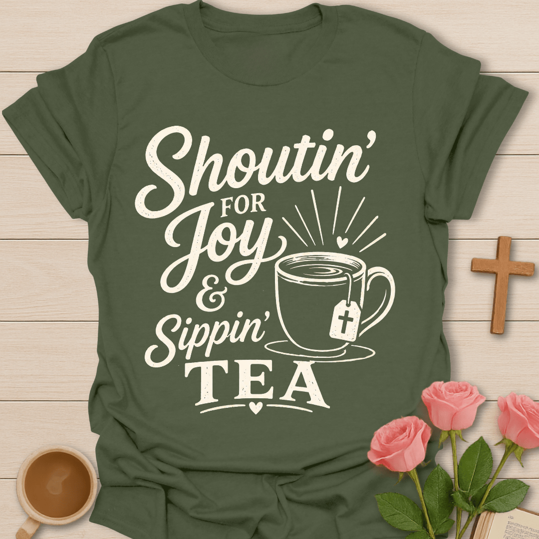 Joyful Sippin’ Christian Tea T-Shirt T-Shirt