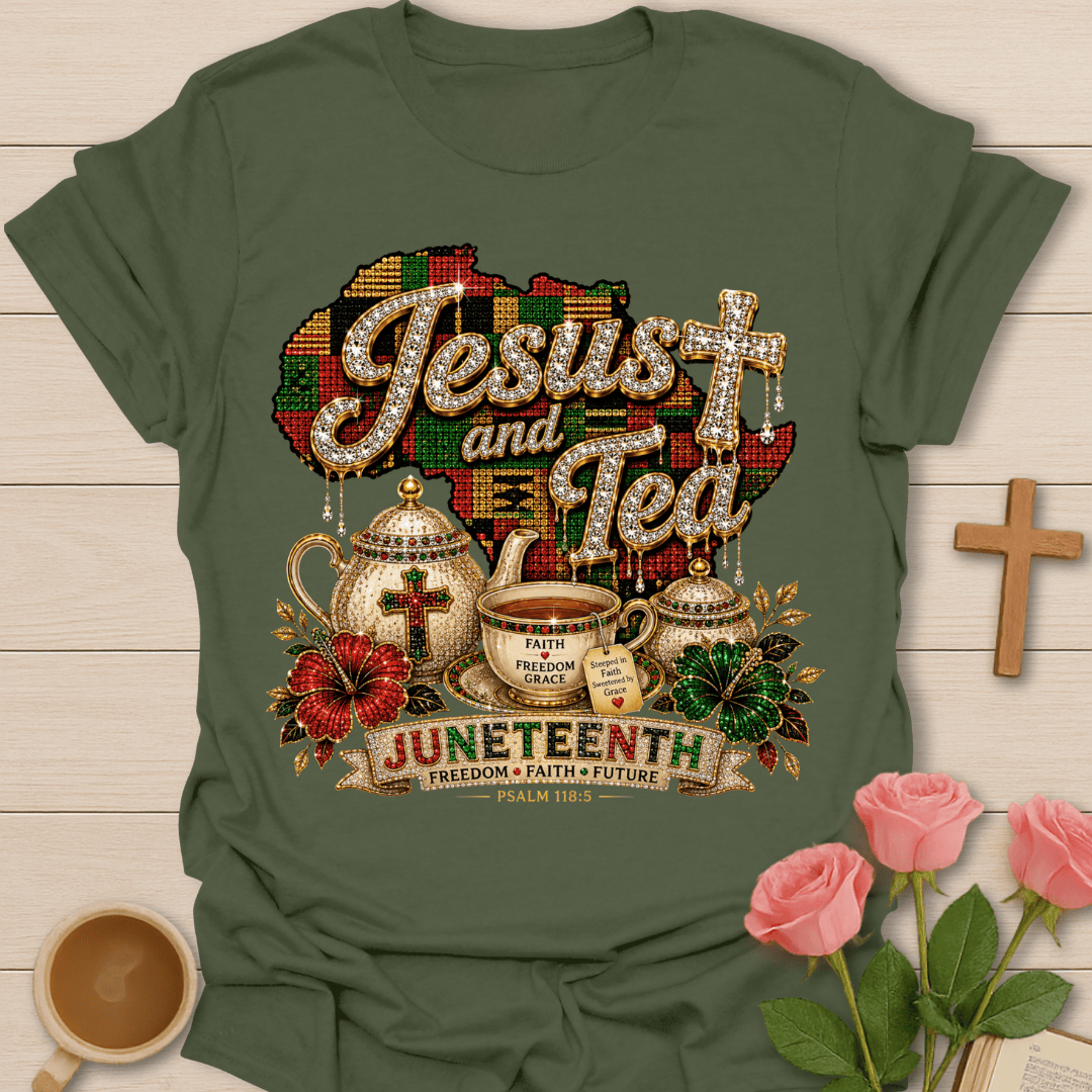 Juneteenth Jesus Tea T-Shirt T-Shirt