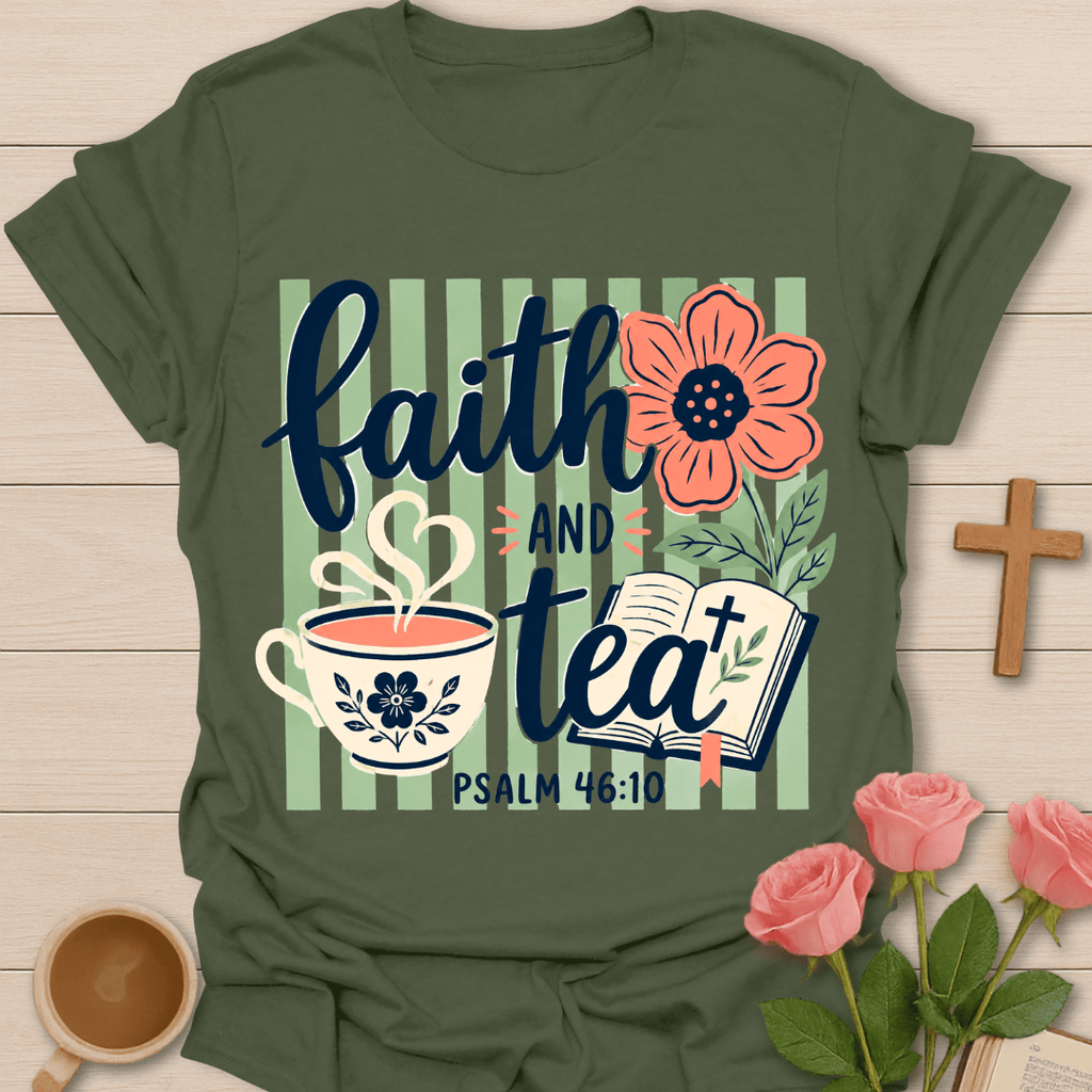 Faith And Tea Psalm T-Shirt T-Shirt