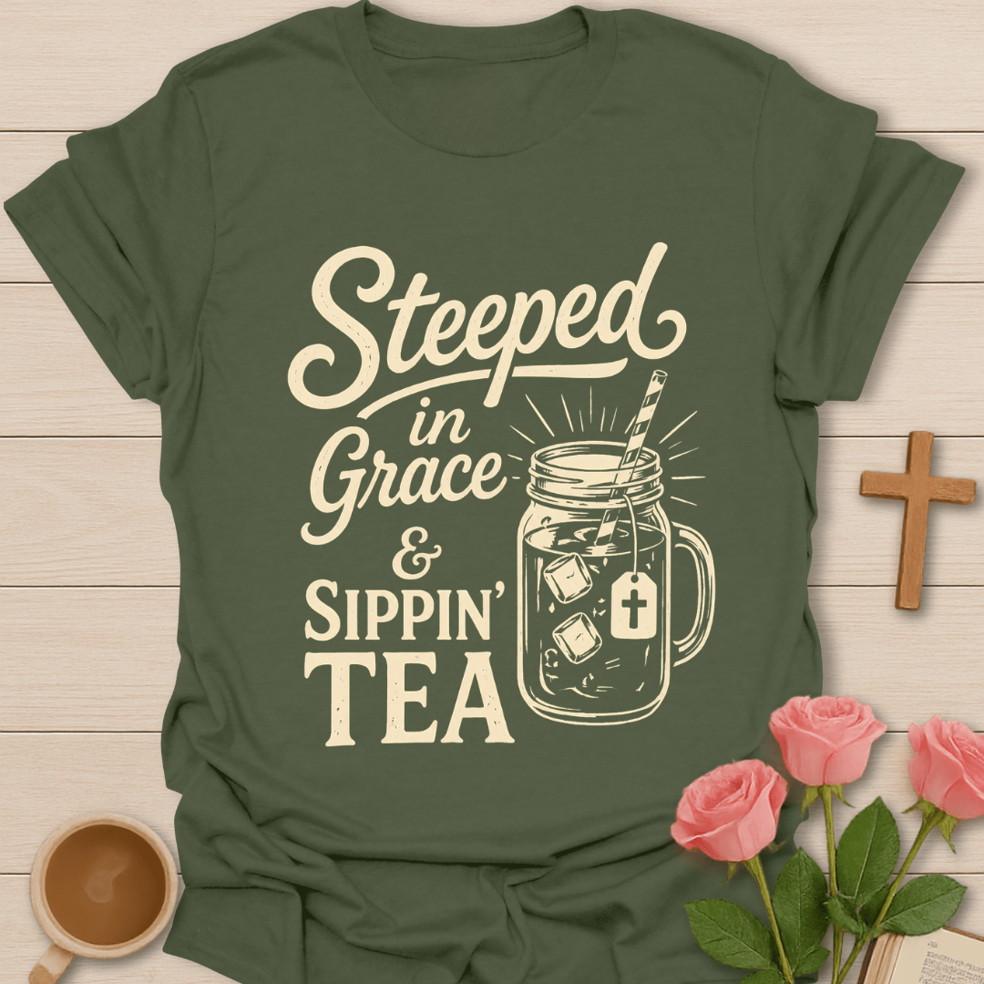 Steeped in Grace Tea T-Shirt T-Shirt