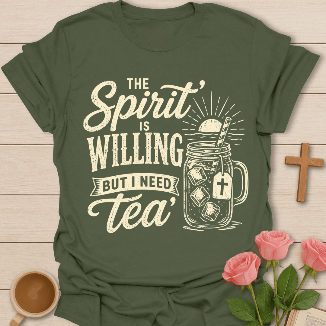 Spirit Over Tea T-Shirt KozzyCo Christian and tea lover design