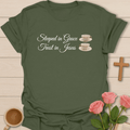 Filled In Jesus Tea T-Shirt KozzyCo Christian and tea lover design