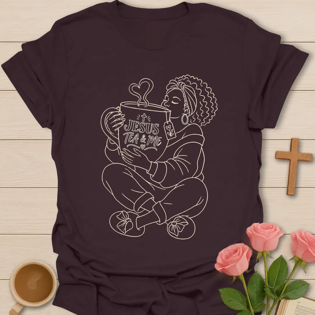 More Than Enough shirt with faith-inspired lettering. - Dark Chocolate