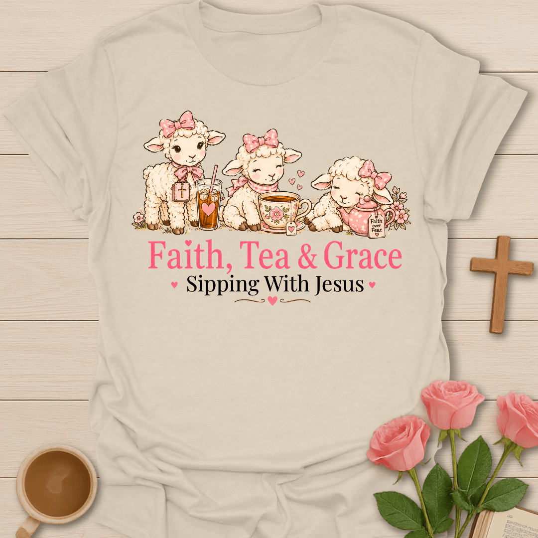 Faith Tea Grace Lamb T-Shirt T-Shirt