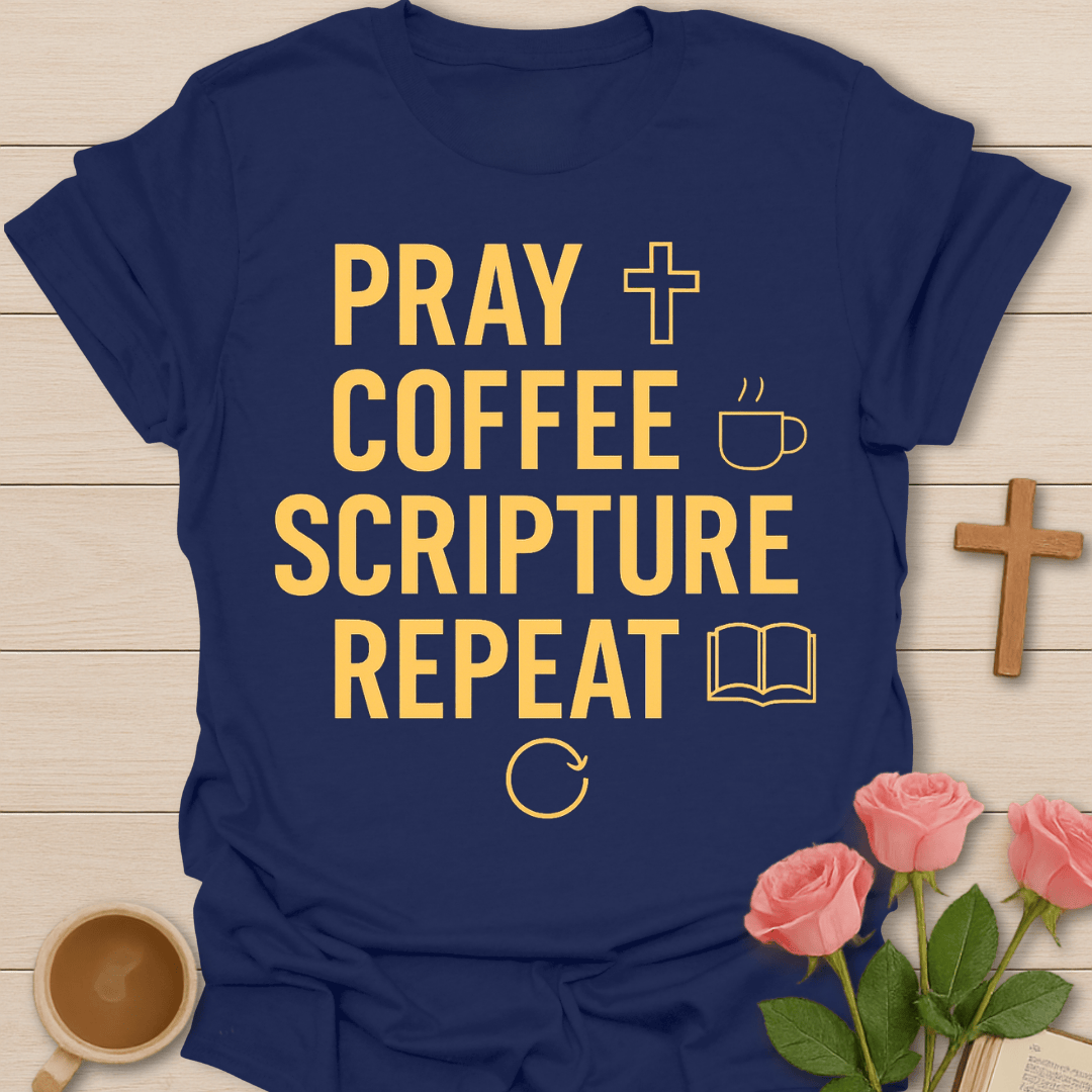 Coffee Repeat T-Shirt T-Shirt