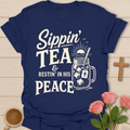 Restin In His Peace Tea T-Shirt KozzyCo Christian and tea lover design