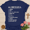 All I Want Is Jesus & Tea T-Shirt KozzyCo Christian and tea lover design