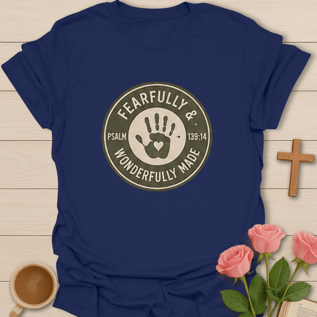 Psalm 139:14 T-Shirt KozzyCo Christian and tea lover design