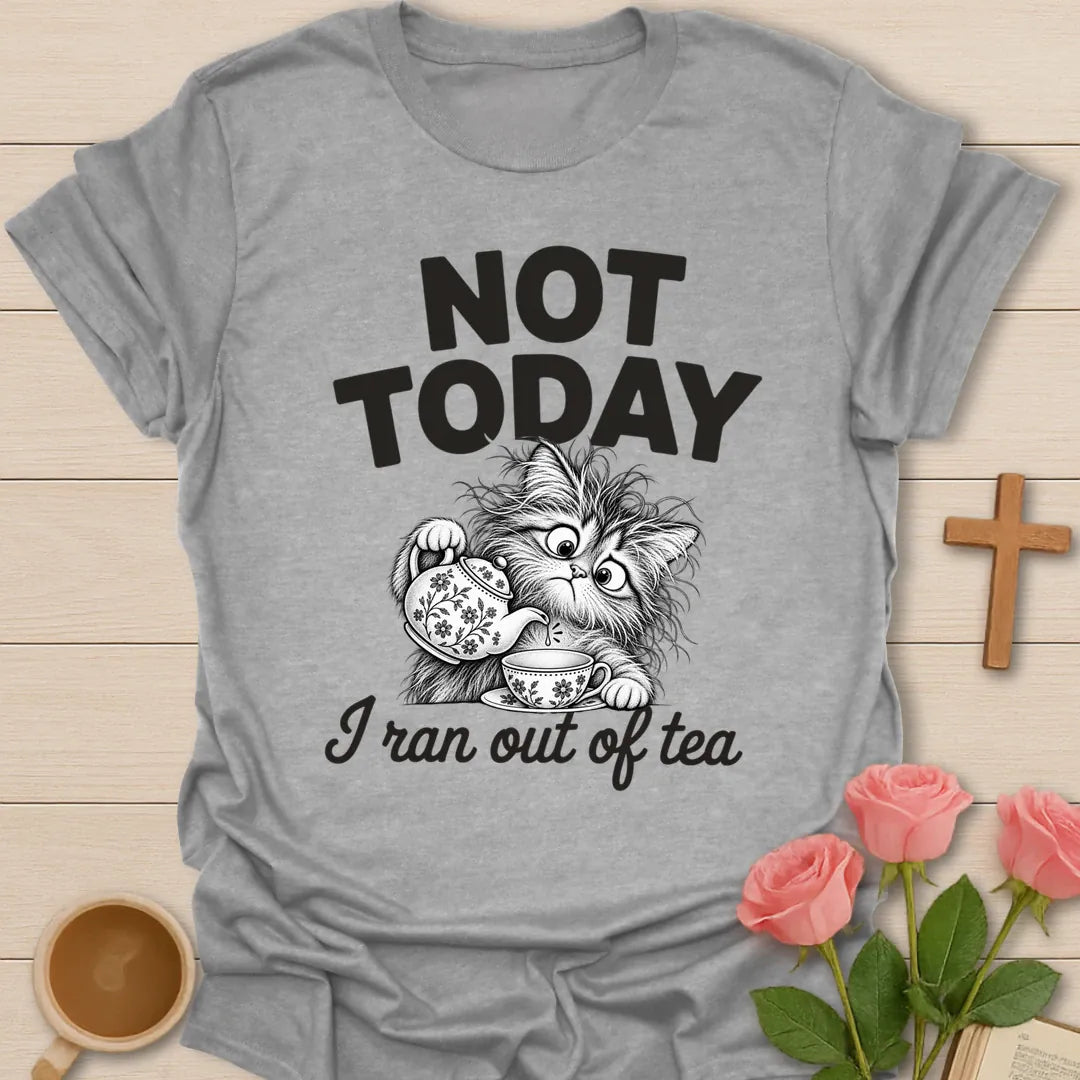 No Tea funny Christian t-shirt with playful faith-inspired tea lettering design - Sport Grey