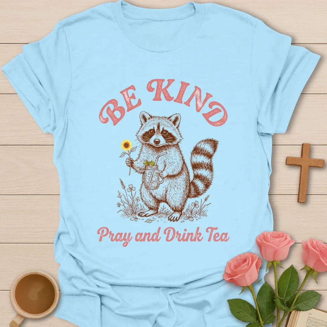 Not An Option Christian t-shirt with faith-inspired tea lettering design - Light Blue