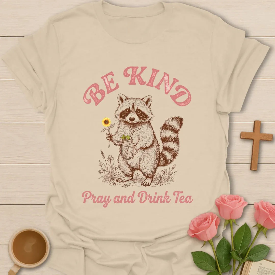 Not An Option Christian t-shirt with faith-inspired tea lettering design - Sand
