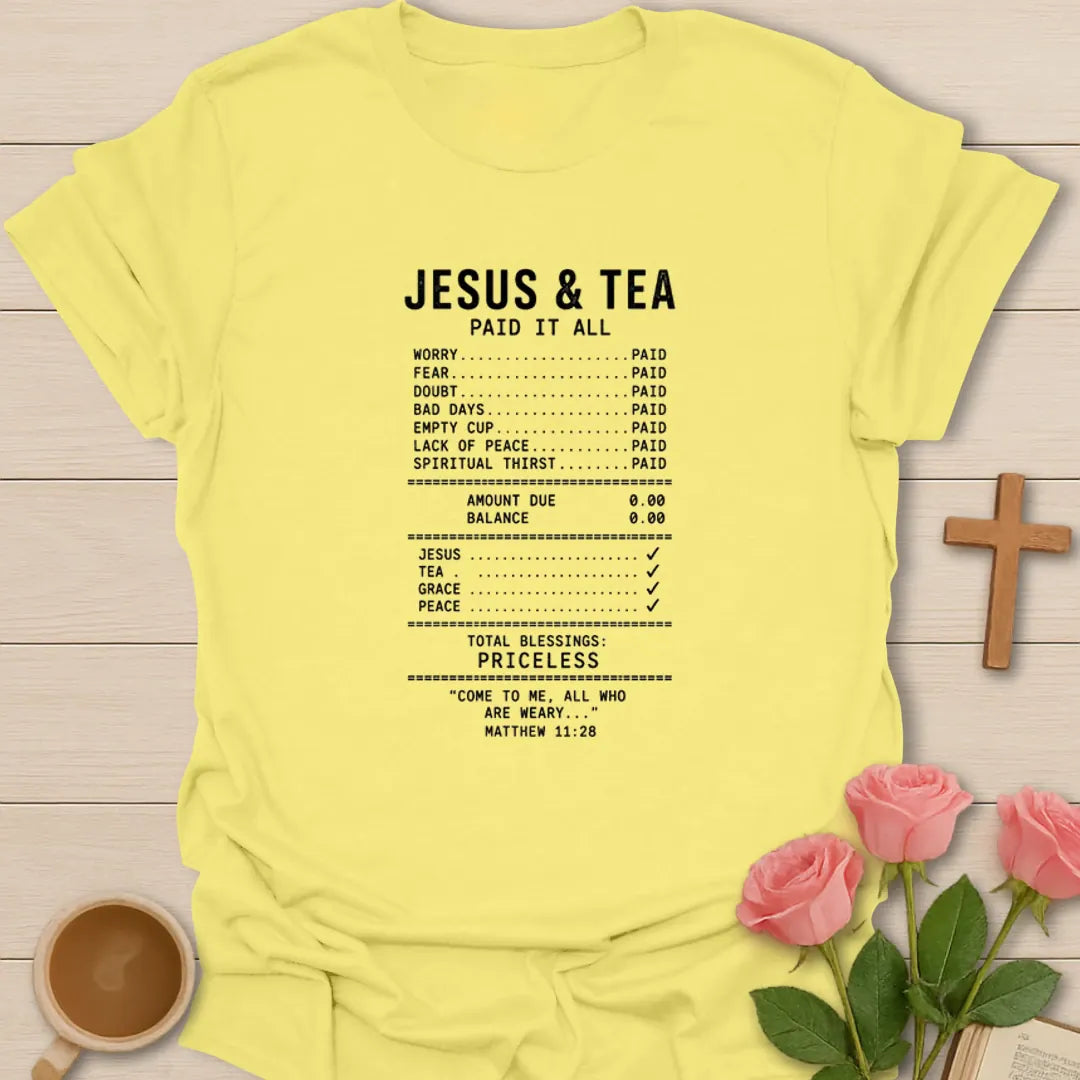 Jesus and Tea Priceless T-Shirt KozzyCo Christian and tea lover design