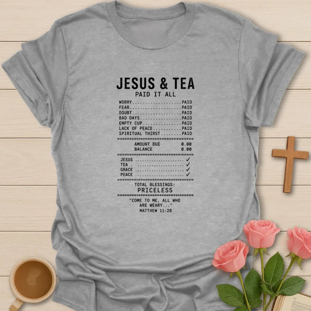 Jesus and Tea Priceless T-Shirt KozzyCo Christian and tea lover design
