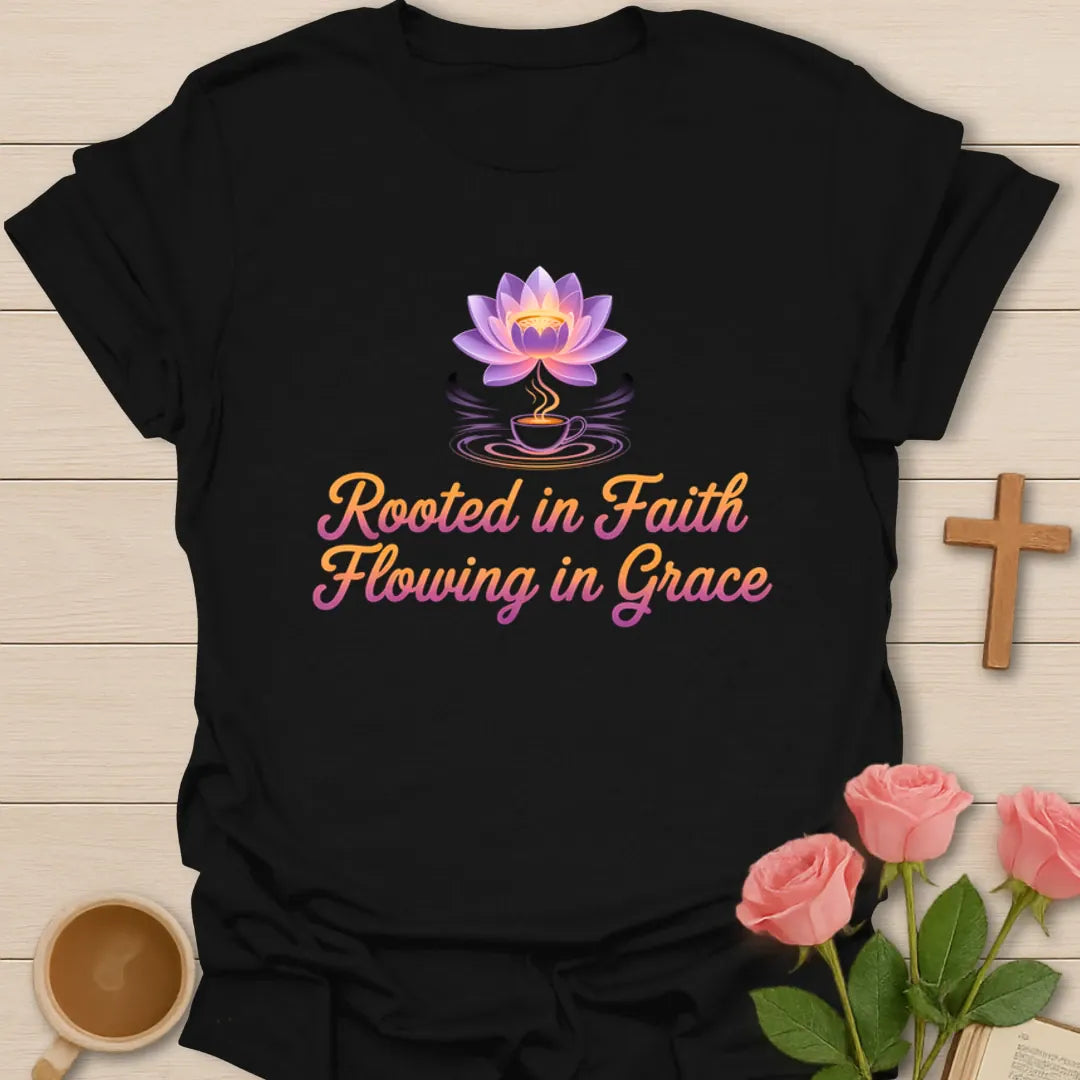 Peaceful Prayer Tea T-Shirt KozzyCo Christian and tea lover design