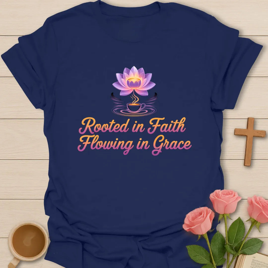 Peaceful Prayer Tea T-Shirt KozzyCo Christian and tea lover design