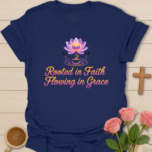 Peaceful Prayer Tea T-Shirt KozzyCo Christian and tea lover design