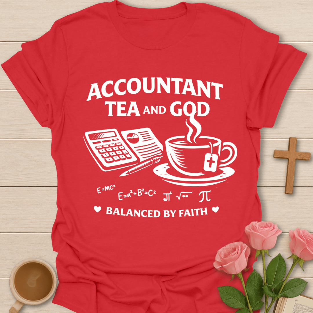Balanced by Faith Accountant Tea Shirt T-Shirt