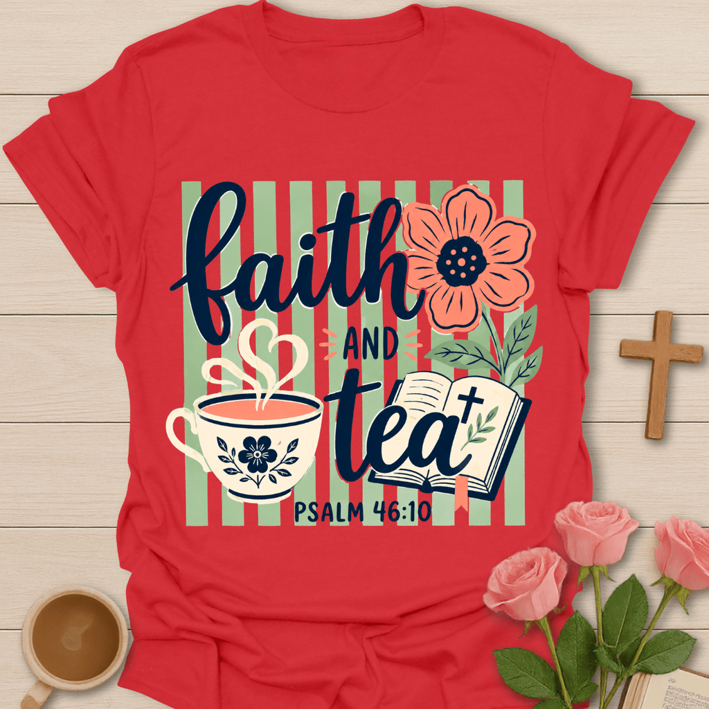 Faith And Tea Psalm T-Shirt T-Shirt