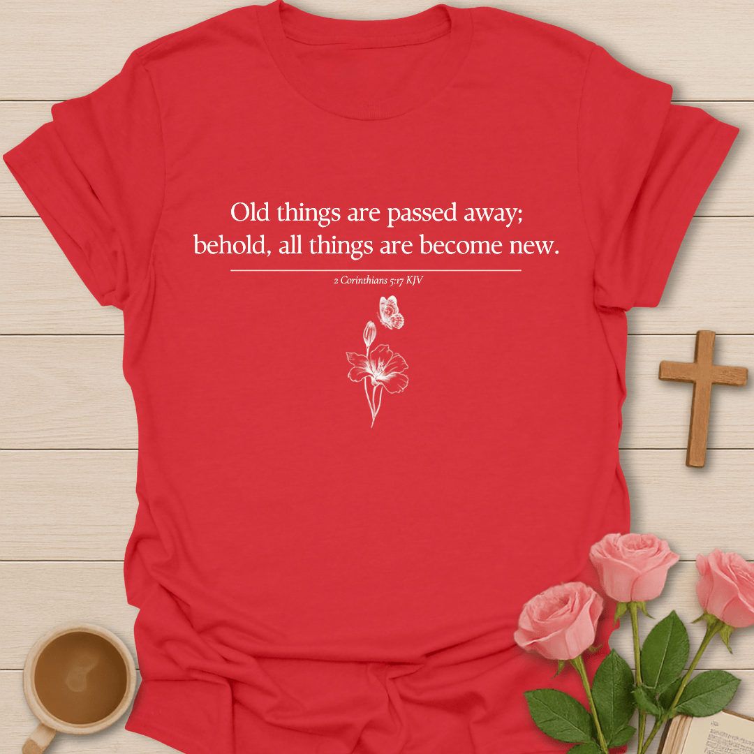 Made New In Christ T-Shirt KozzyCo Christian and tea lover design