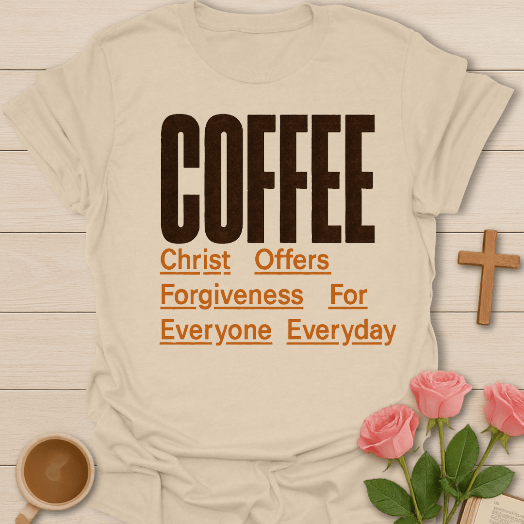 Coffee Forgiveness Christian T-Shirt T-Shirt