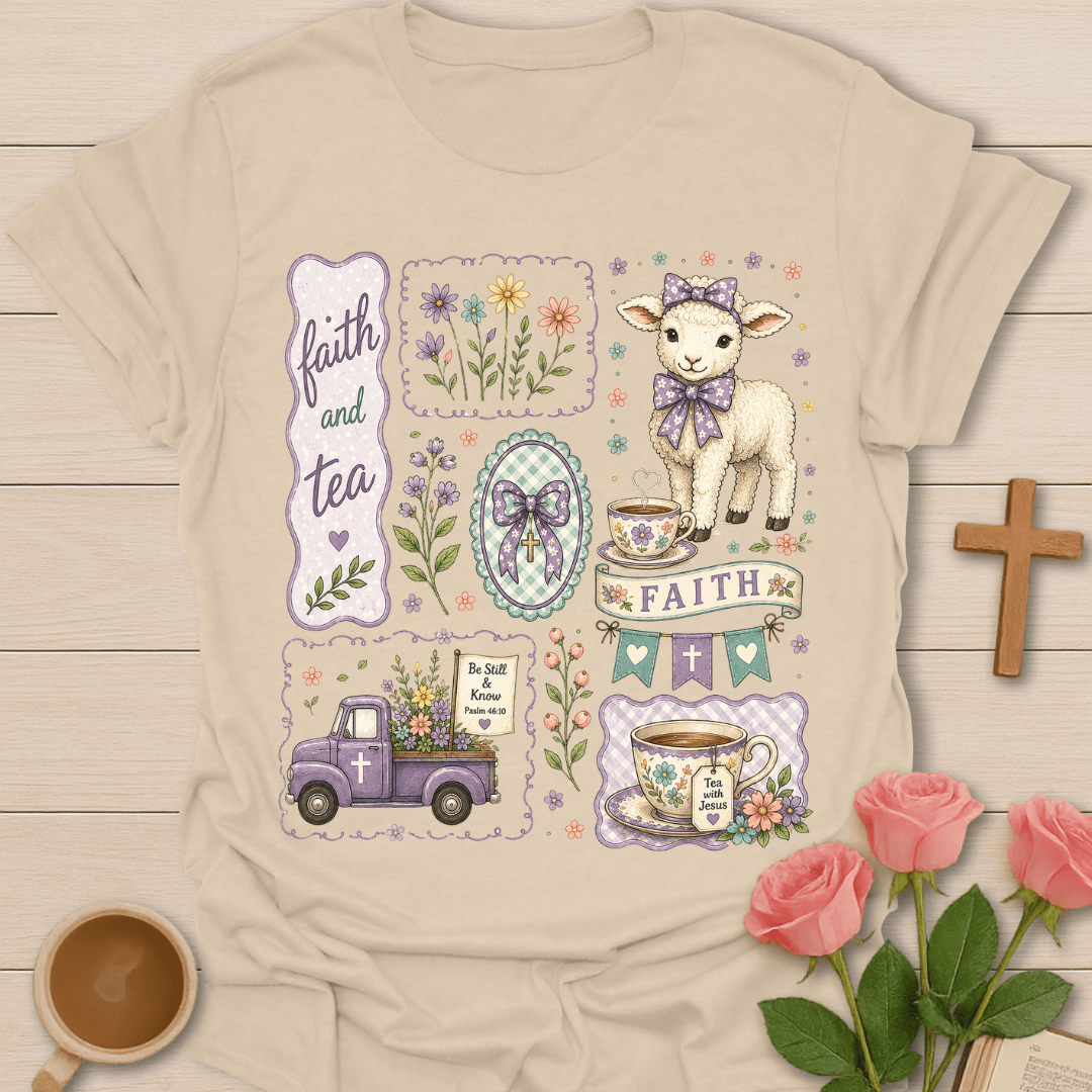 Faith and Tea Cottagecore Shirt T-Shirt