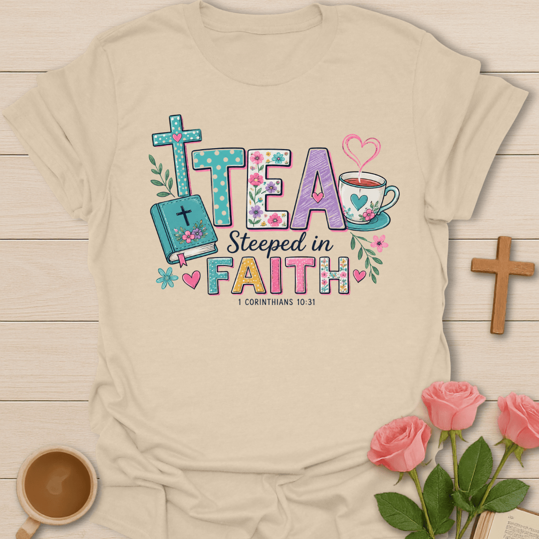 Tea Steeped In Faith T-Shirt T-Shirt