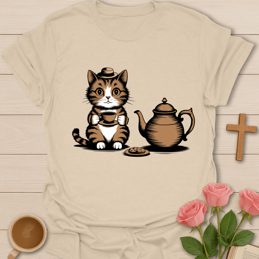 Tea Time Kitty T-Shirt T-Shirt