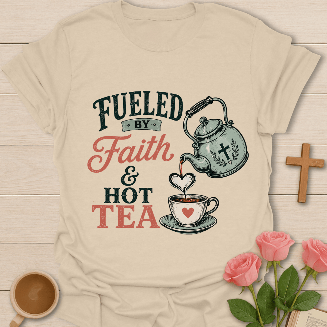 Fueled by Faith & Hot Tea T-Shirt T-Shirt