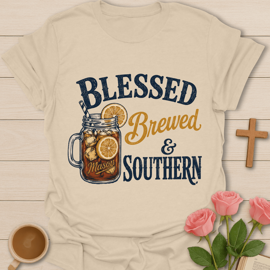Blessed Brewed & Southern T-Shirt T-Shirt