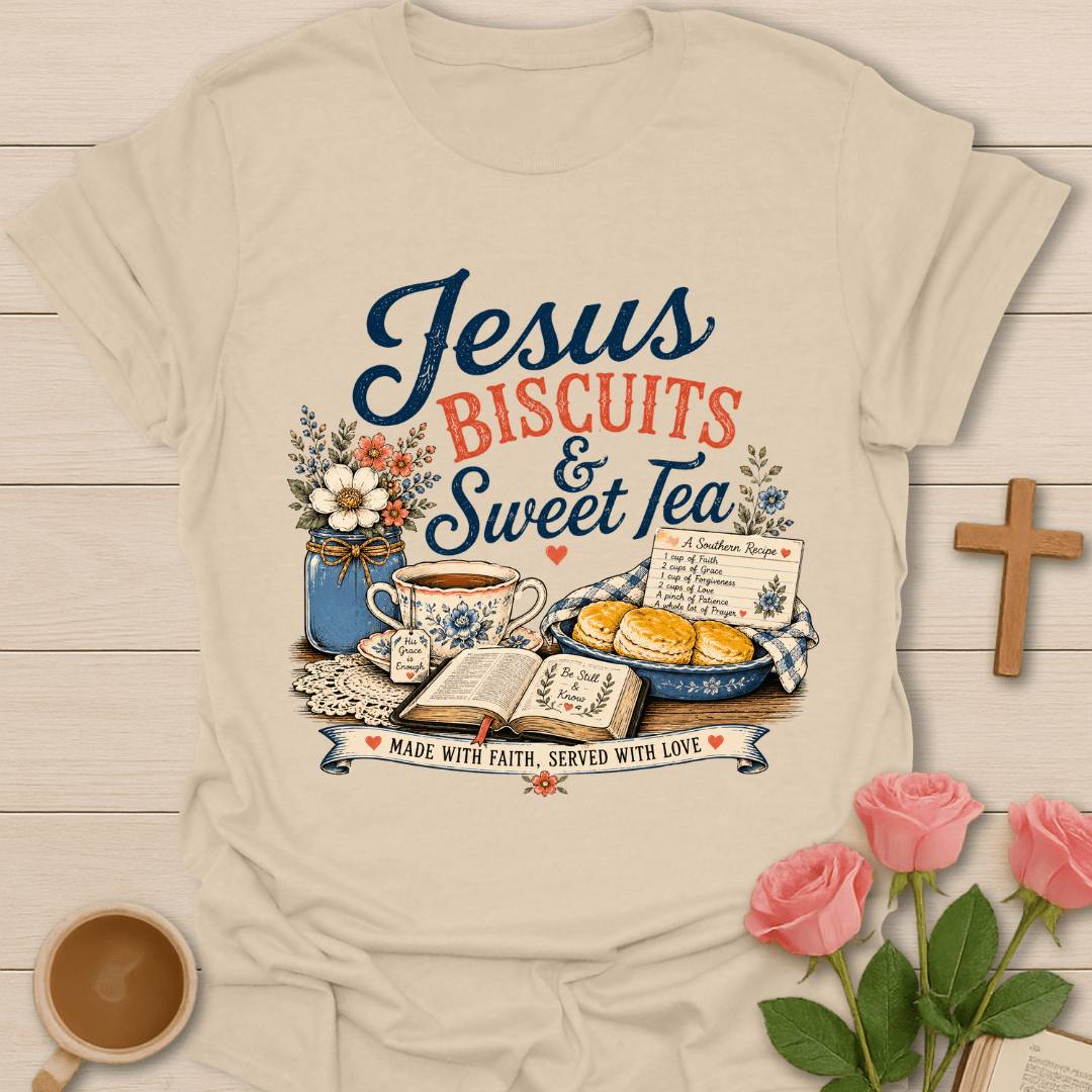 Jesus Biscuits & Sweet Tea T-Shirt T-Shirt