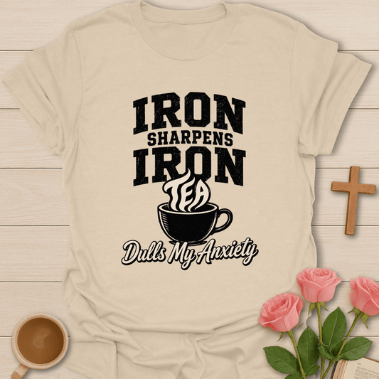 Iron Sharpens Tea Lover T-Shirt KozzyCo Christian and tea lover design