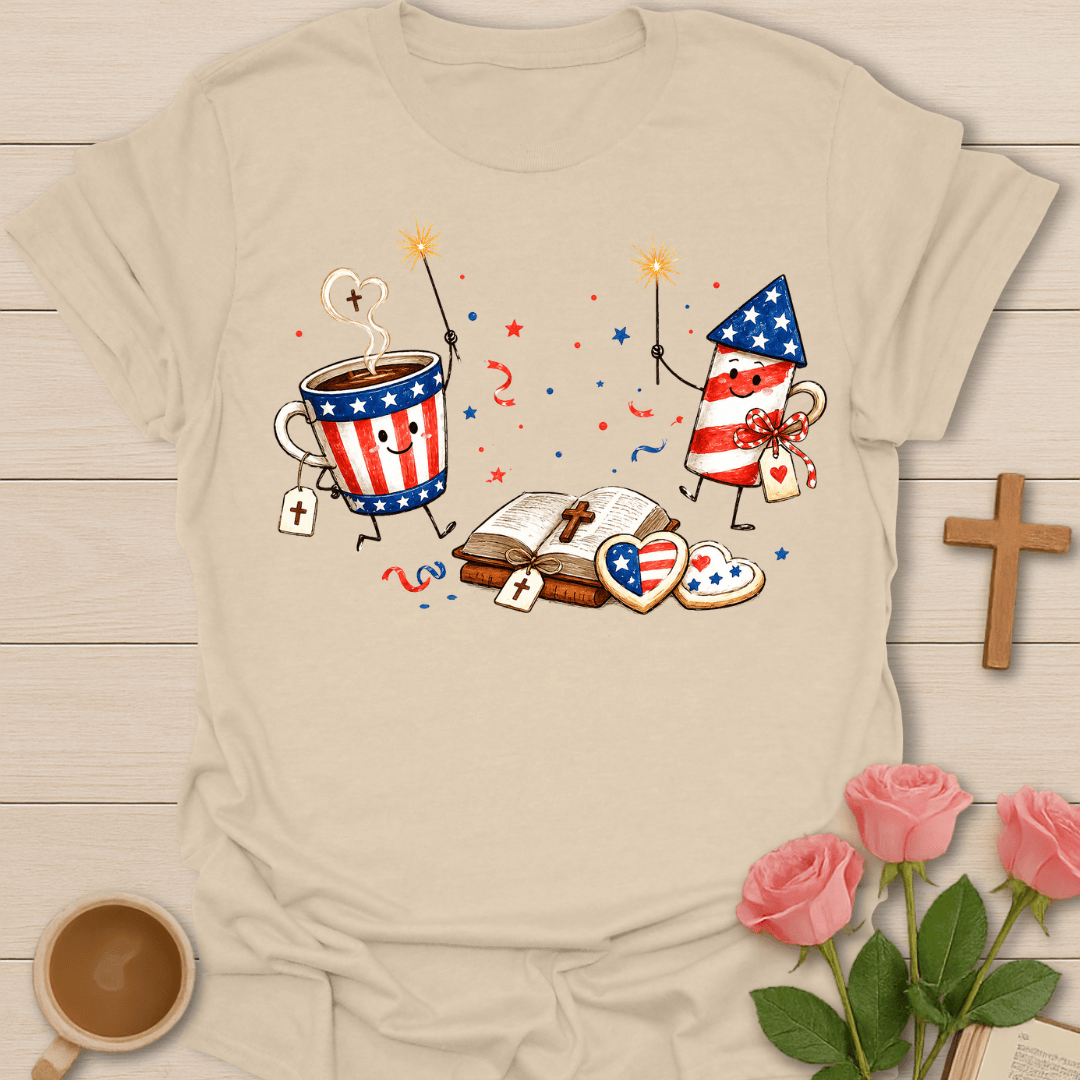 Patriotic Christian Tea Lover Shirt KozzyCo Christian and tea lover design