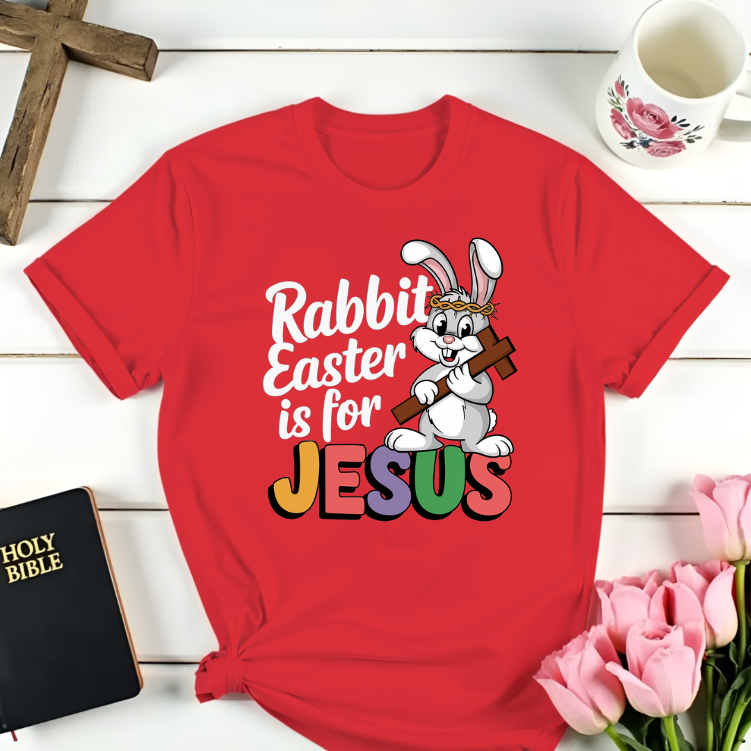 Rabbit Easter is For Jesus  T-Shirt