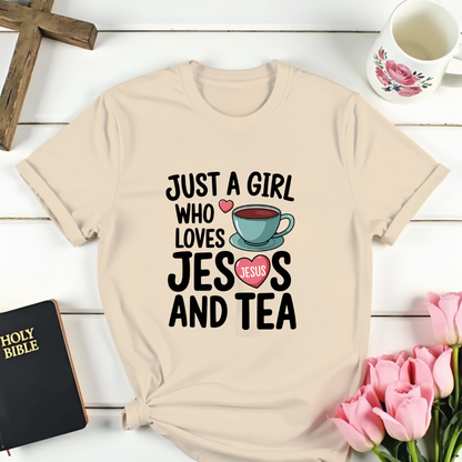 Girl Jesus And Tea T-Shirt