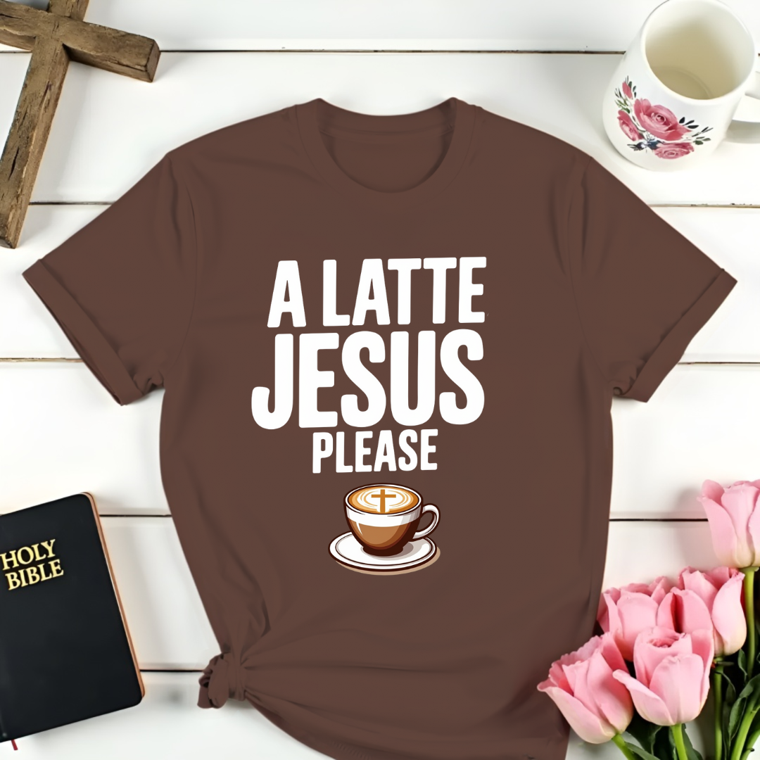 Latte Jesus Please T-Shirt