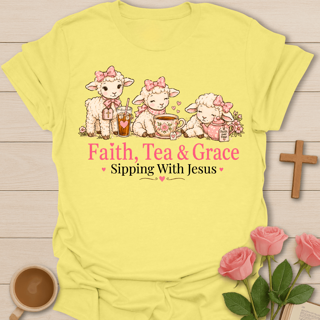 Faith Tea Grace Lamb T-Shirt T-Shirt