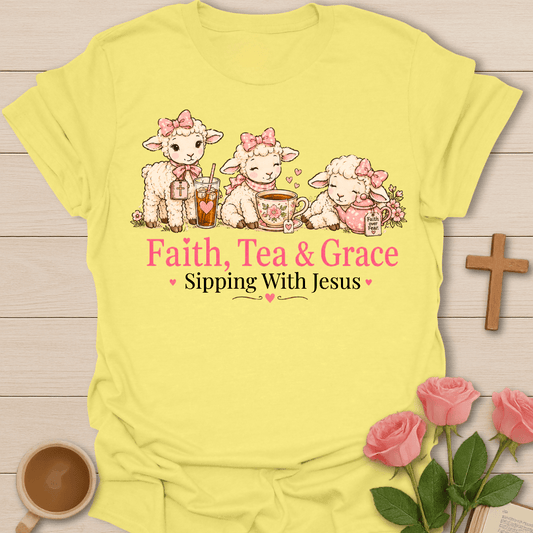Faith Tea Grace Lamb T-Shirt T-Shirt