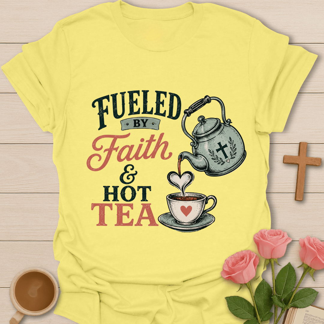 Fueled by Faith & Hot Tea T-Shirt T-Shirt