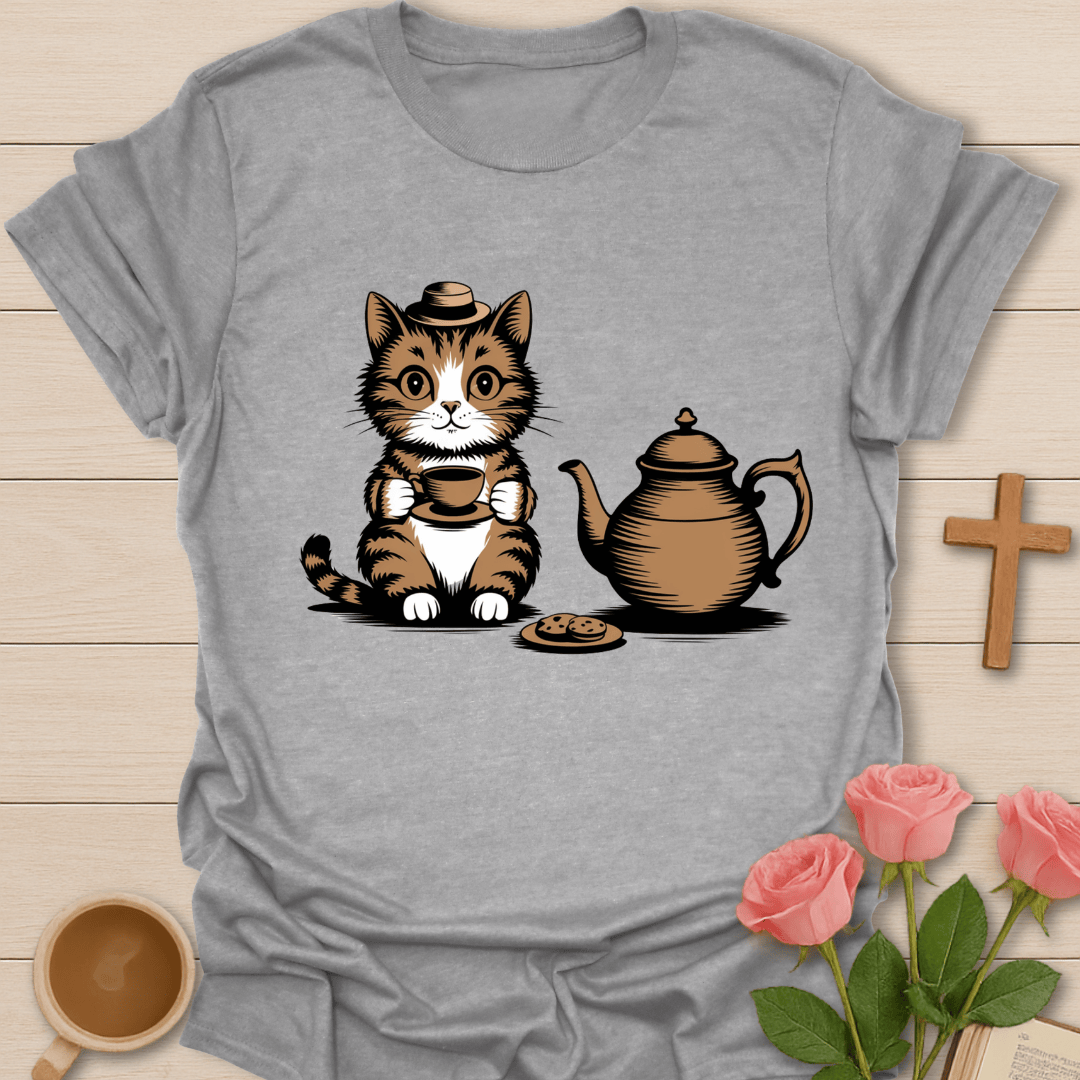 Tea Time Kitty T-Shirt T-Shirt