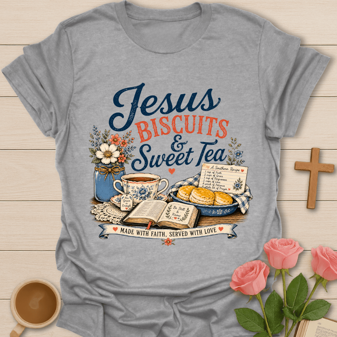 Jesus Biscuits & Sweet Tea T-Shirt T-Shirt