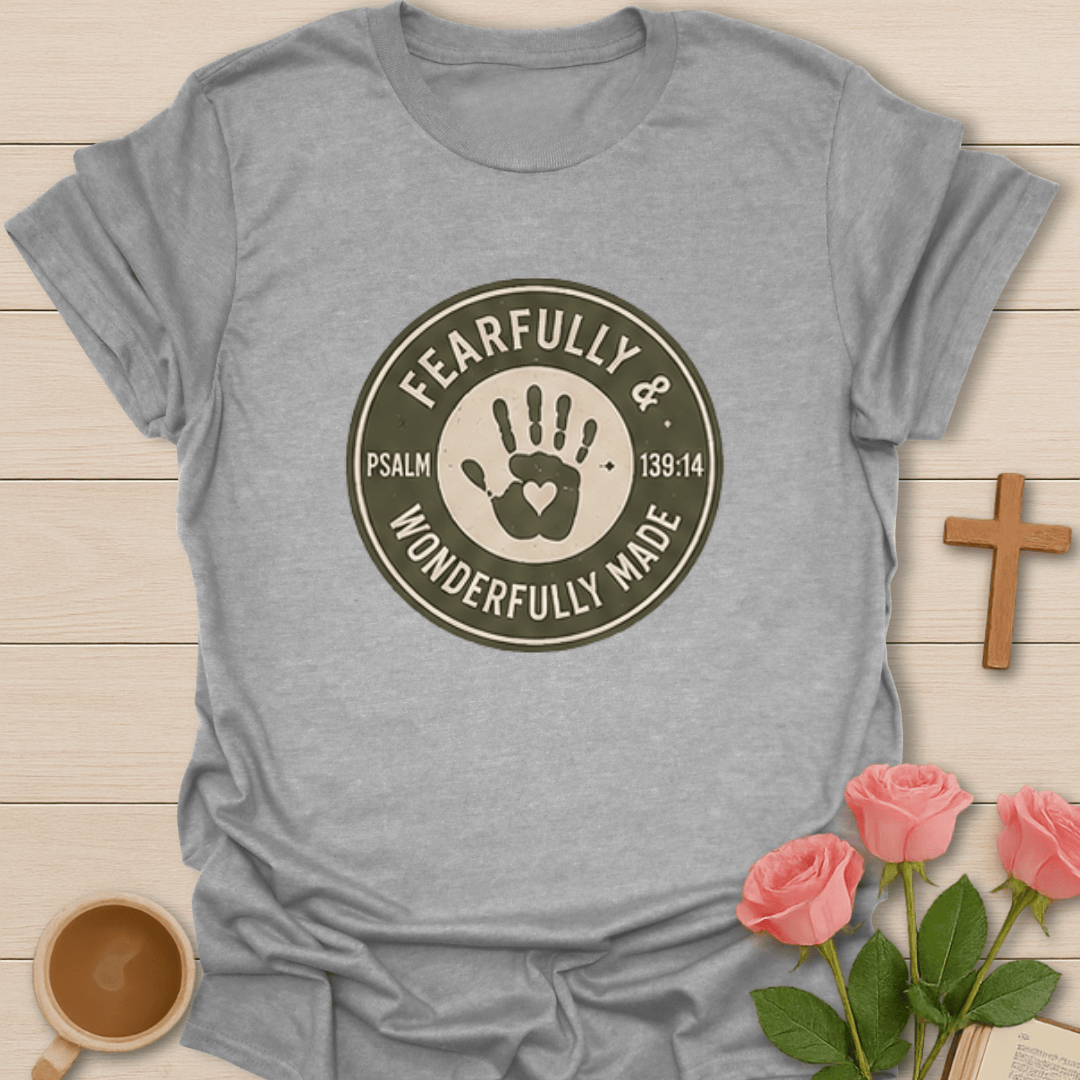 Psalm 139:14 T-Shirt KozzyCo Christian and tea lover design
