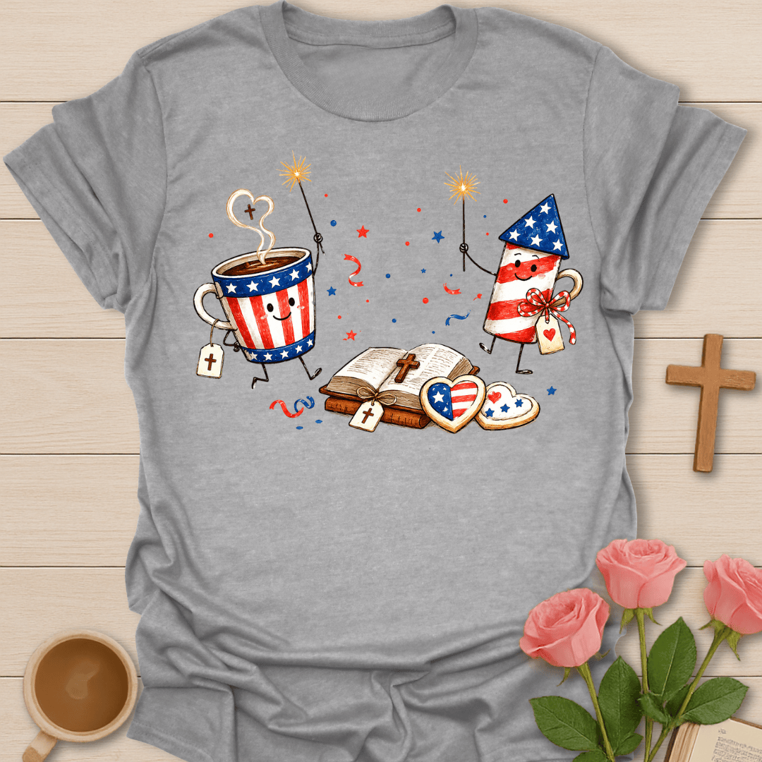 Patriotic Christian Tea Lover Shirt KozzyCo Christian and tea lover design
