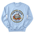 The Christ Season sweatshirt with holiday lettering and cozy faith design - Light Blue