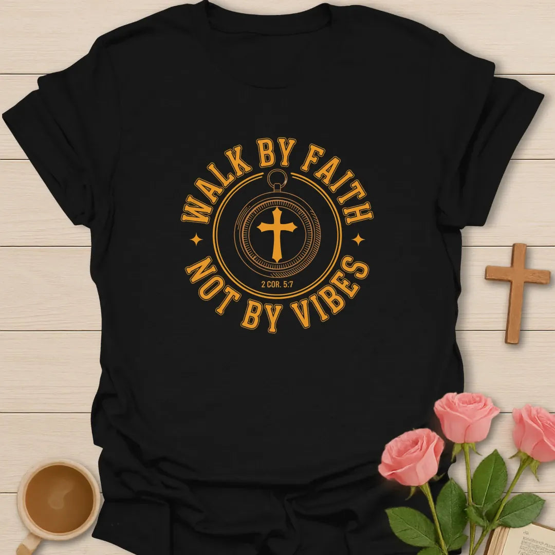 Walk By Faith Christian T-Shirt KozzyCo Christian and tea lover design