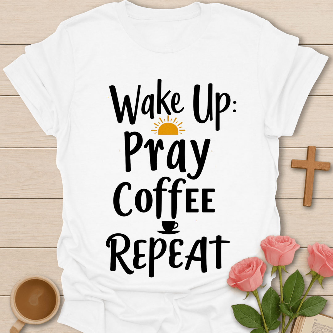 Pray Coffee Repeat T-Shirt T-Shirt