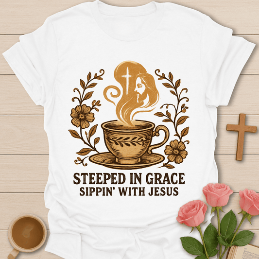 Sipping With Christ T-Shirt T-Shirt